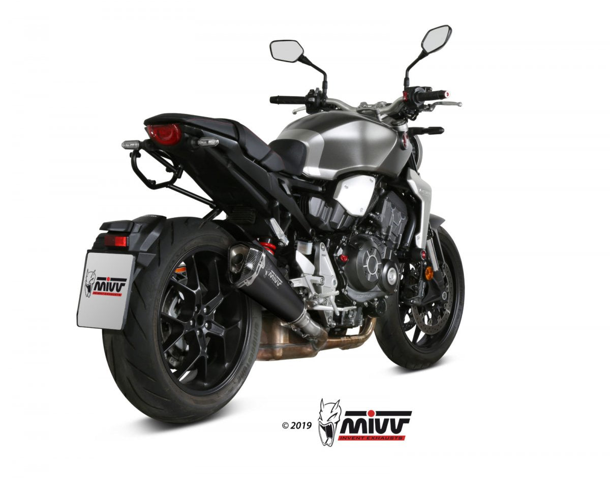 Escape homologado Mivv Delta Race en Acero negro para Honda CB 1000 R / NEO Sports Cafe 18-24