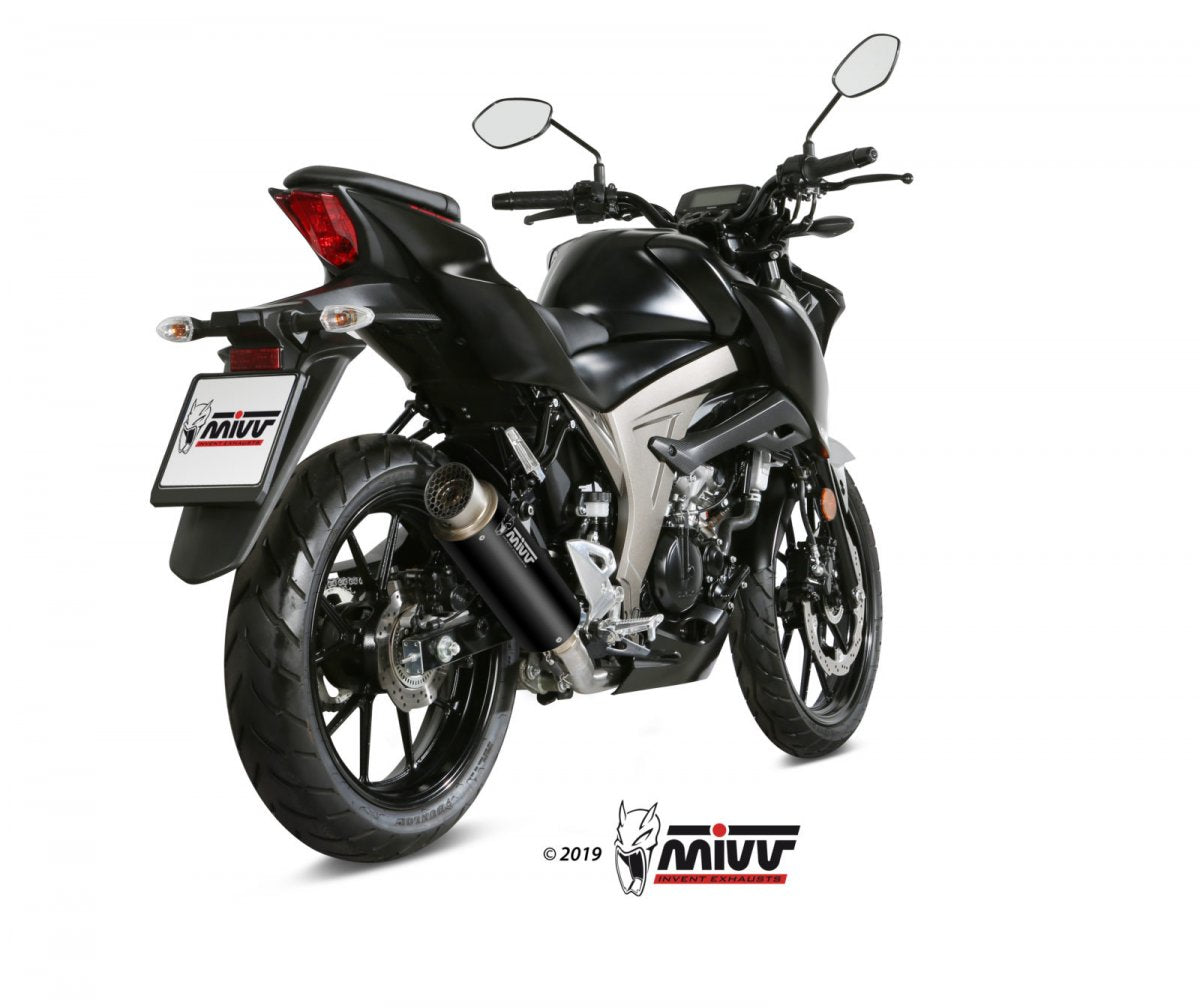 Escape completo homologado Mivv GP PRO en Acero negro para Suzuki GSX-S 125 17-20 | GSX-R 125 17-20