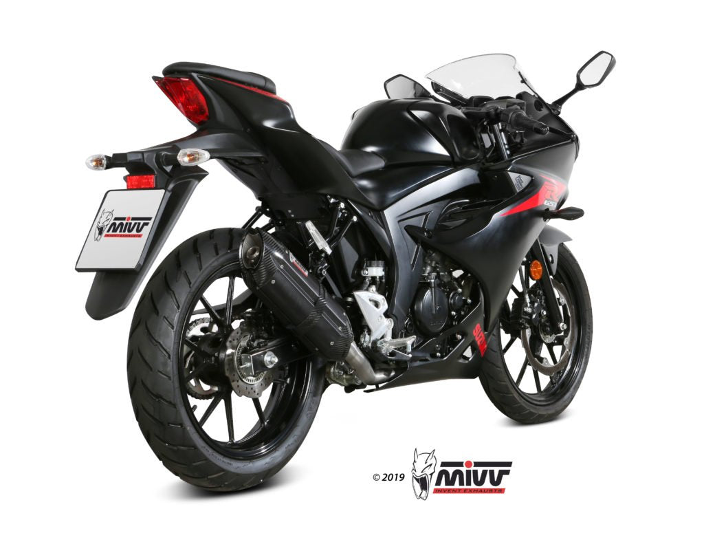 Escape completo homologado Mivv Suono en Acero negro para Suzuki GSX-S 125 17-20 | GSX-R 125 17-20