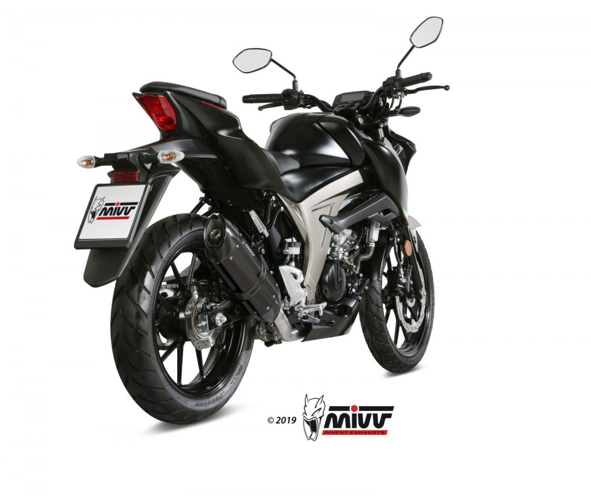 Escape completo homologado Mivv Suono en Acero negro para Suzuki GSX-S 125 17-20 | GSX-R 125 17-20