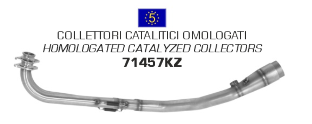 Colectores ARROW homologados en acero inoxidable para YAMAHA T-MAX 530 12-16 - vista 1