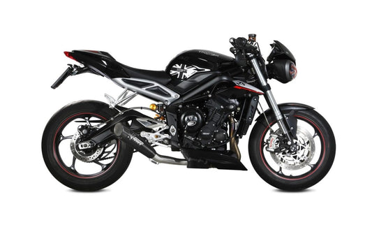 Mivv X-M5 Homologated Black Steel Exhaust for TRIUMPH STREET TRIPLE 765 / R / RS 17-22 | STREET TRIPLE 660 17-22 Mivv
