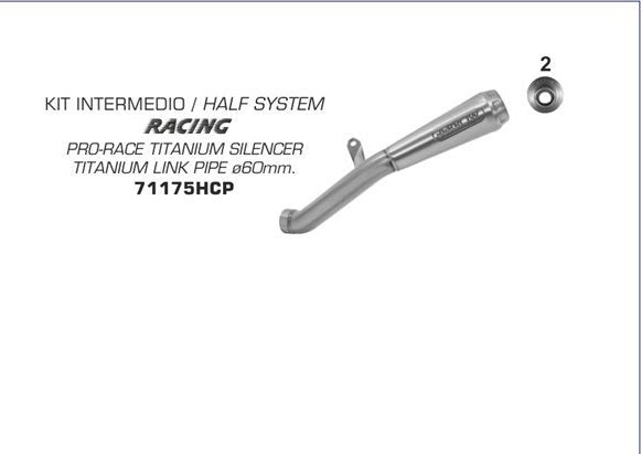 Escape ARROW PRO-Race no homologado en titanio completo para HONDA CBR 1000 RR 17-19 - vista 1