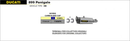 Escape ARROW Works homologado en titanio para DUCATI 1199 PANIGALE 12-15 | 899 PANIGALE 14-15 - vista 7