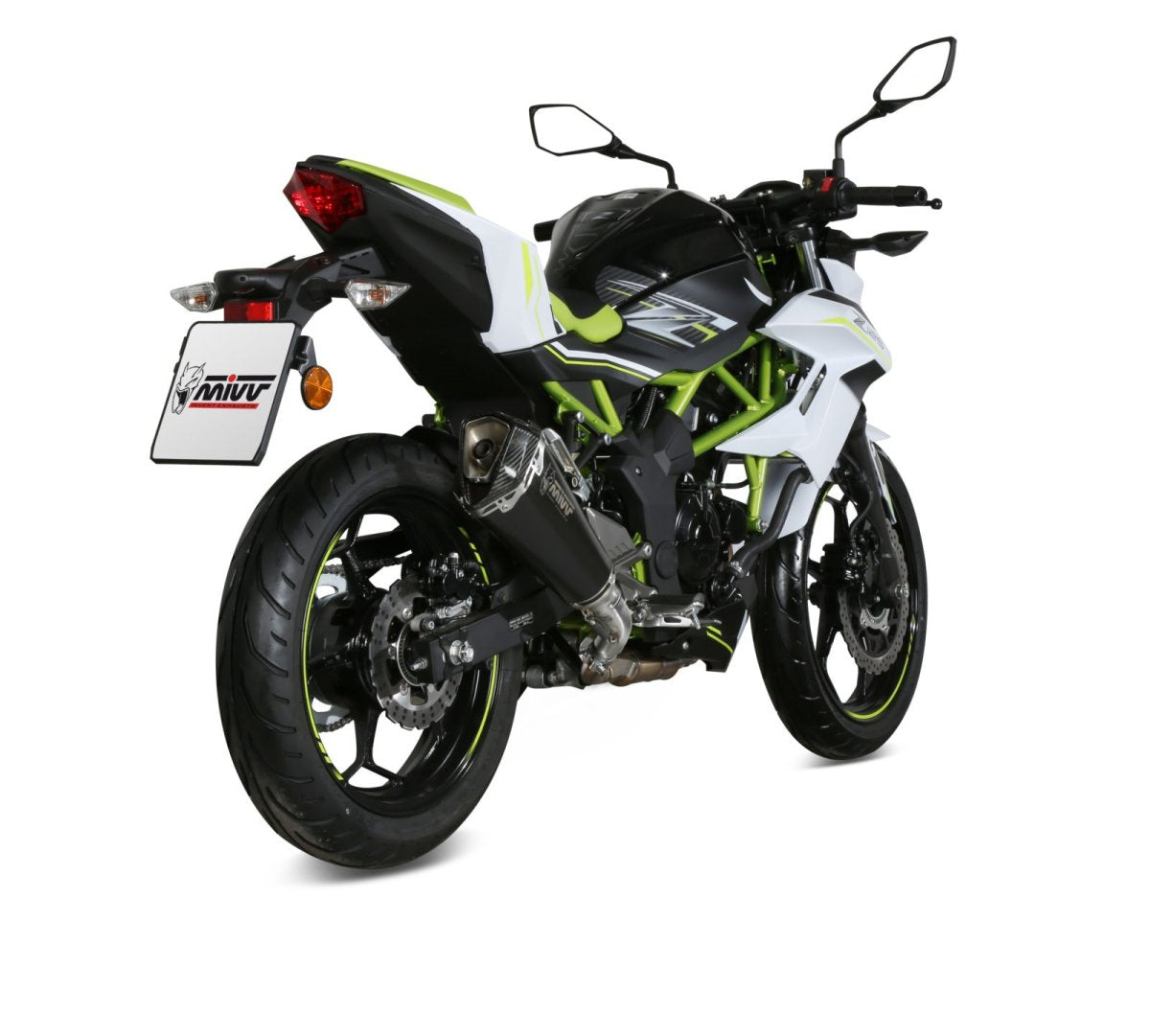 Escape homologado Mivv Delta Race en Acero negro para Kawasaki Z 125 19-24 | Ninja 125 19-24