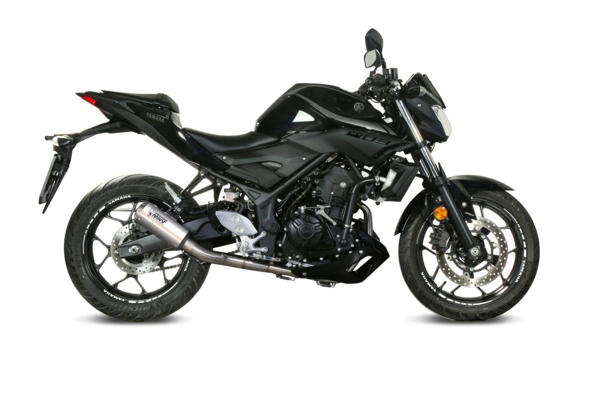 Escape completo no homologado Mivv MK3 en Acero inox. para Yamaha YZF R3 15-24 - vista 5
