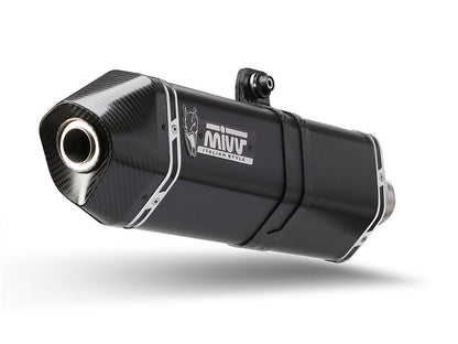 Escape homologado Mivv Speed Edge en Acero negro para Moto Guzzi V85 TT 19-24