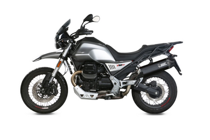 Escape homologado Mivv Speed Edge en Acero negro para Moto Guzzi V85 TT 19-24