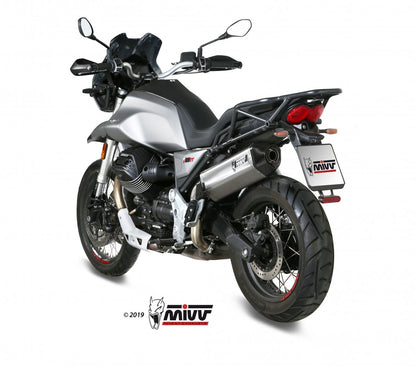 Escape homologado Mivv Speed Edge en Acero inox. para Moto Guzzi V85 TT 19-24