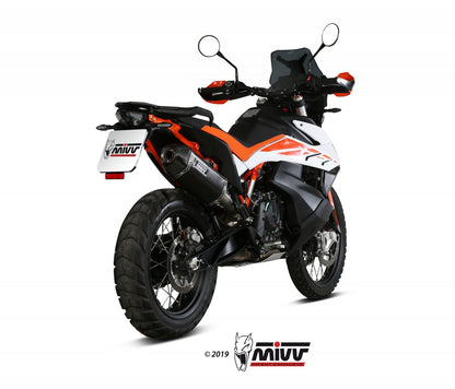 Escape homologado Mivv Speed Edge en Acero negro para KTM 890 Adventure / R / Rally 20-24 | 790 Adventure / R / Rally 19-26 | 890 SMT 23-26
