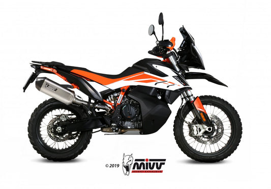 Escape homologado Mivv Speed Edge en Acero inox. para KTM 890 Adventure / R / Rally 20-26 | 790 Adventure / R / Rally 19-26 | 890 SMT 23-26