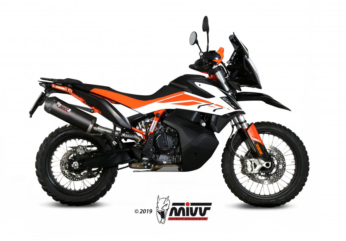 Escape homologado Mivv OVAL en Carbono para KTM 890 Adventure / R / Rally 20-26 | 790 Adventure / R / Rally 19-26 | 890 SMT 23-26