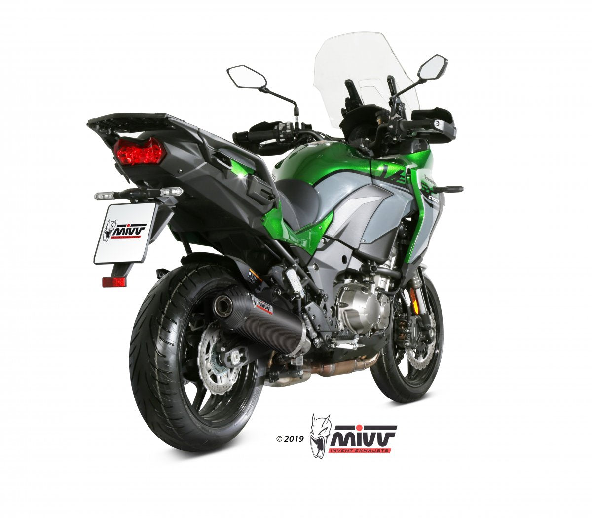 Mivv OVAL Carbon Homologated Slip-On Exhaust for Kawasaki Versys 1000 19-24