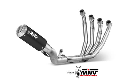 Escape completo no homologado Mivv MK3 en Acero negro para Honda CBR 650 R 19-23 | CB 650 R / NEO Sports Café 19-23