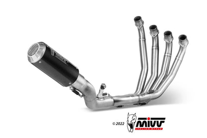 Escape completo no homologado Mivv MK3 en Carbono para Honda CBR 650 R 19-23 | CB 650 R / NEO Sports Café 19-23