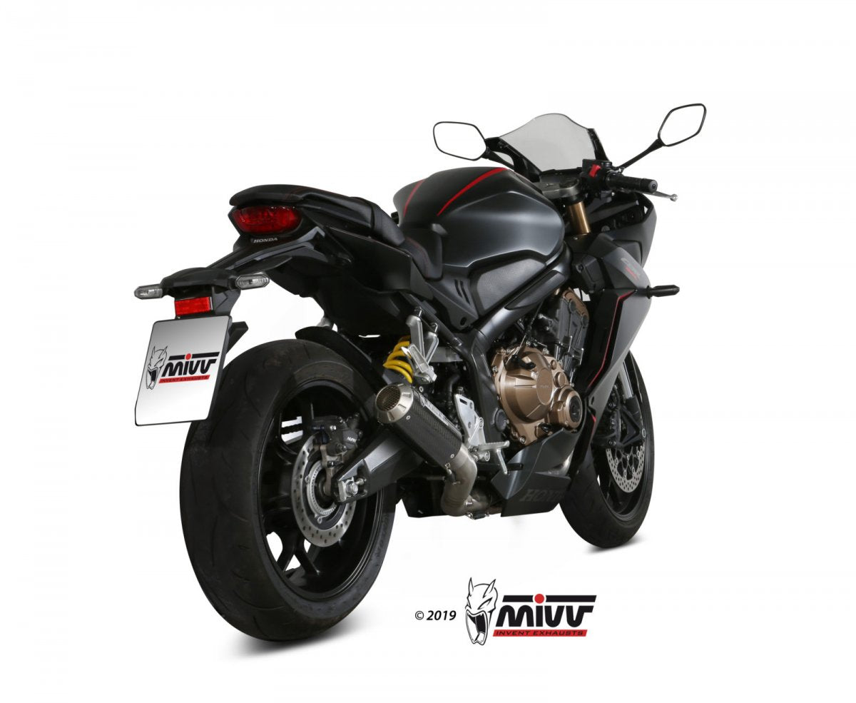 Escape completo no homologado Mivv MK3 en Carbono para Honda CBR 650 R 19-23 | CB 650 R / NEO Sports Café 19-23