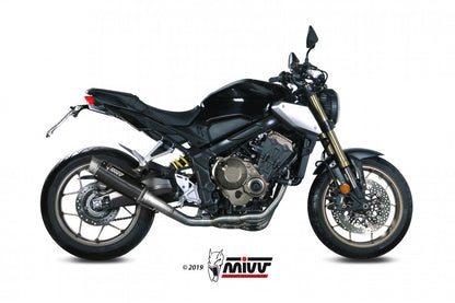 Escape completo homologado Mivv GP PRO en Acero negro para Honda CBR 650 R 19-23 | CB 650 R / NEO Sports Café 19-23