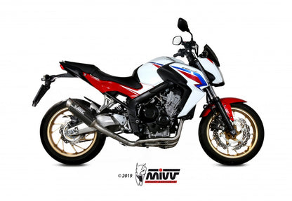 Escape completo homologado Mivv GP PRO en Acero negro para Honda CB 650 / F 14-18