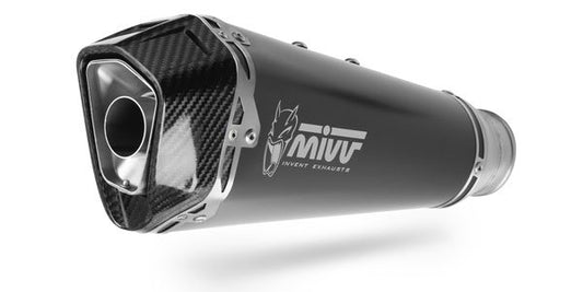 Escape no homologado Mivv Delta Race en Acero negro para Ducati Multistrada 1200 / S 15-17 | Multistrada 1260 / S 18-20