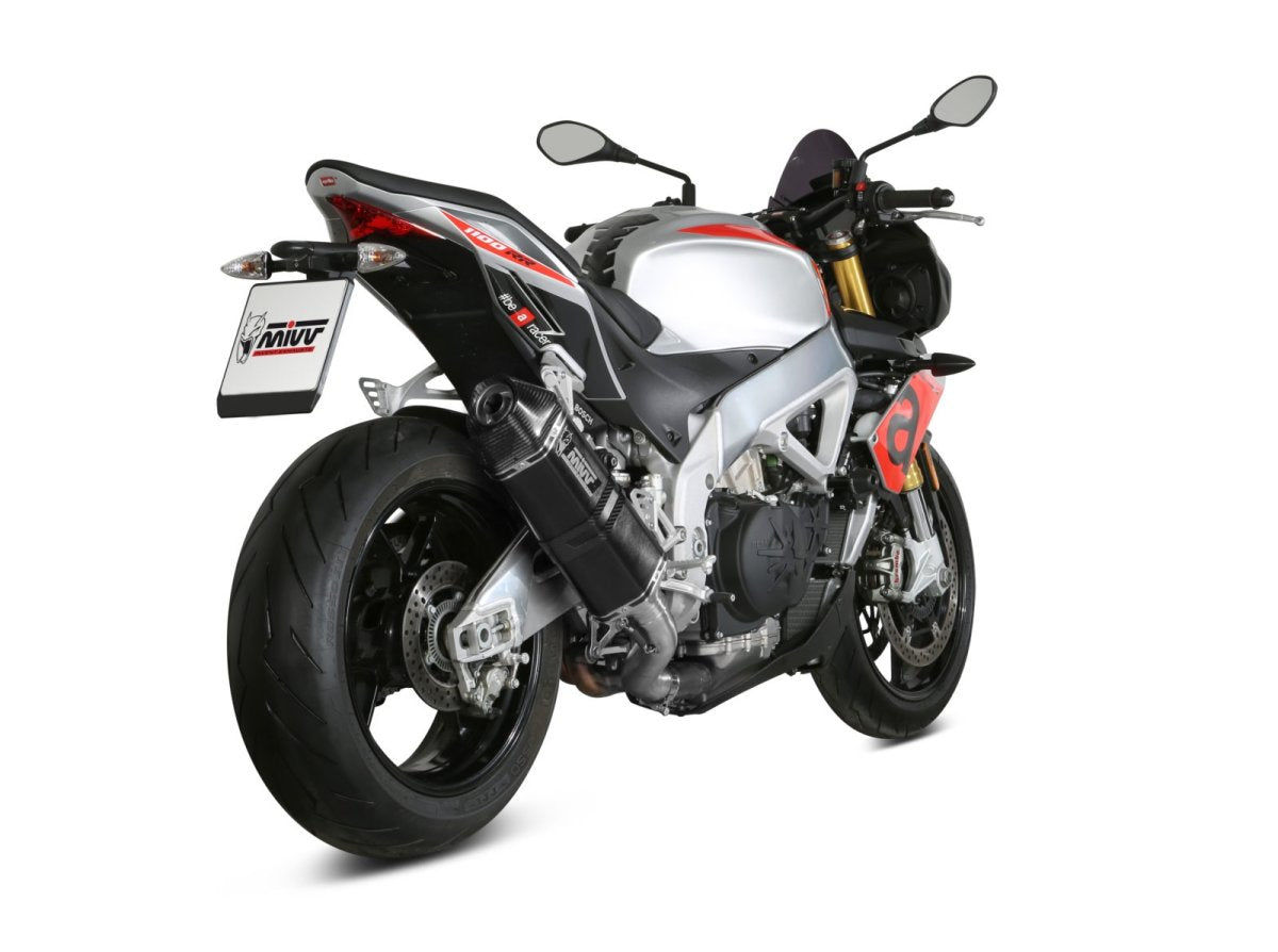 Escape homologado Mivv Speed Edge en Acero negro para Aprilia Tuono 1100 V4 / Factory / RR 18-20