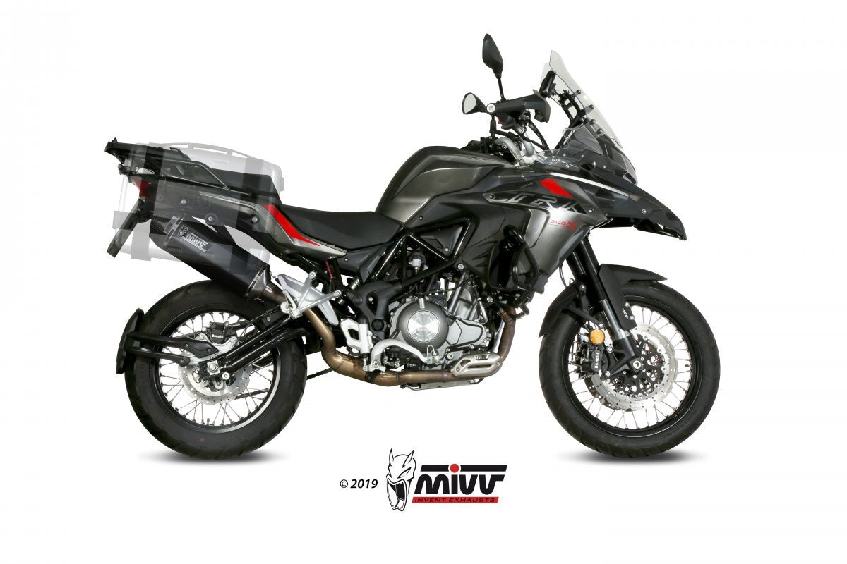 Escape homologado Mivv Speed Edge en Acero negro para Benelli TRK 502 X 18-26