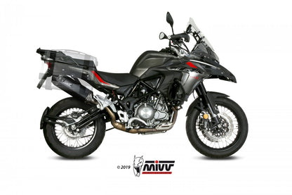 Escape homologado Mivv Speed Edge en Acero negro para Benelli TRK 502 X 18-26