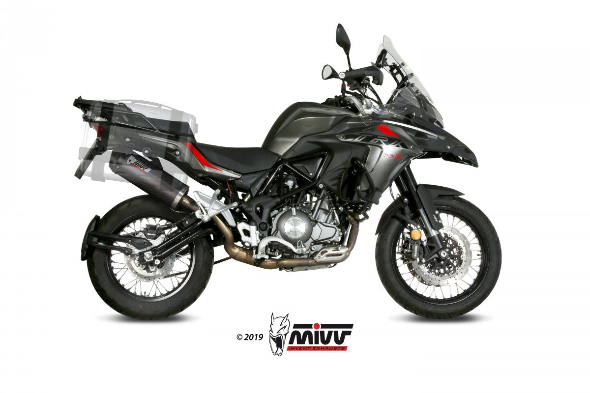Escape homologado Mivv OVAL en Carbono para Benelli TRK 502 X 18-26