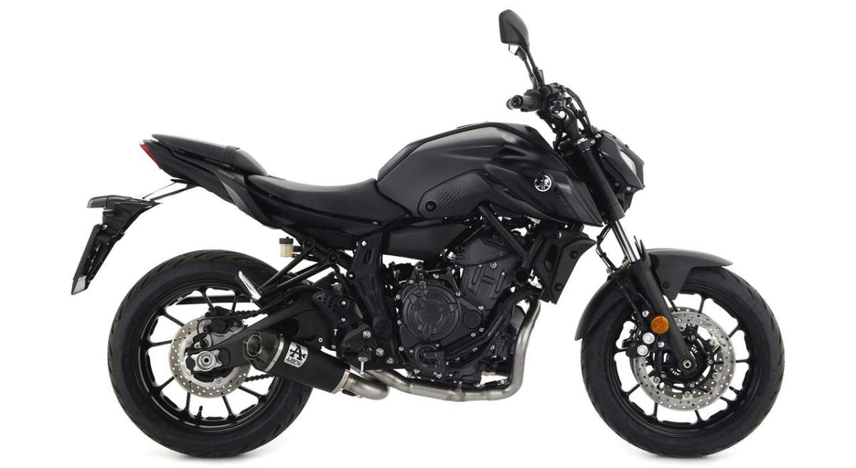 Escape ARROW Works homologado en nicromo negro para YAMAHA MT 07 TRACER 21-24 | MT 07 21-24 | TRACER 7 / 700 / GT 20-24 - vista 1