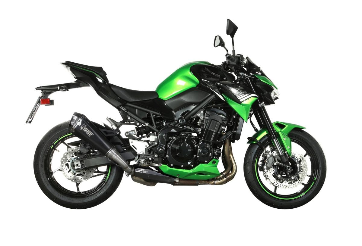Escape homologado Mivv Delta Race en Acero negro para Kawasaki Z 900 20-24