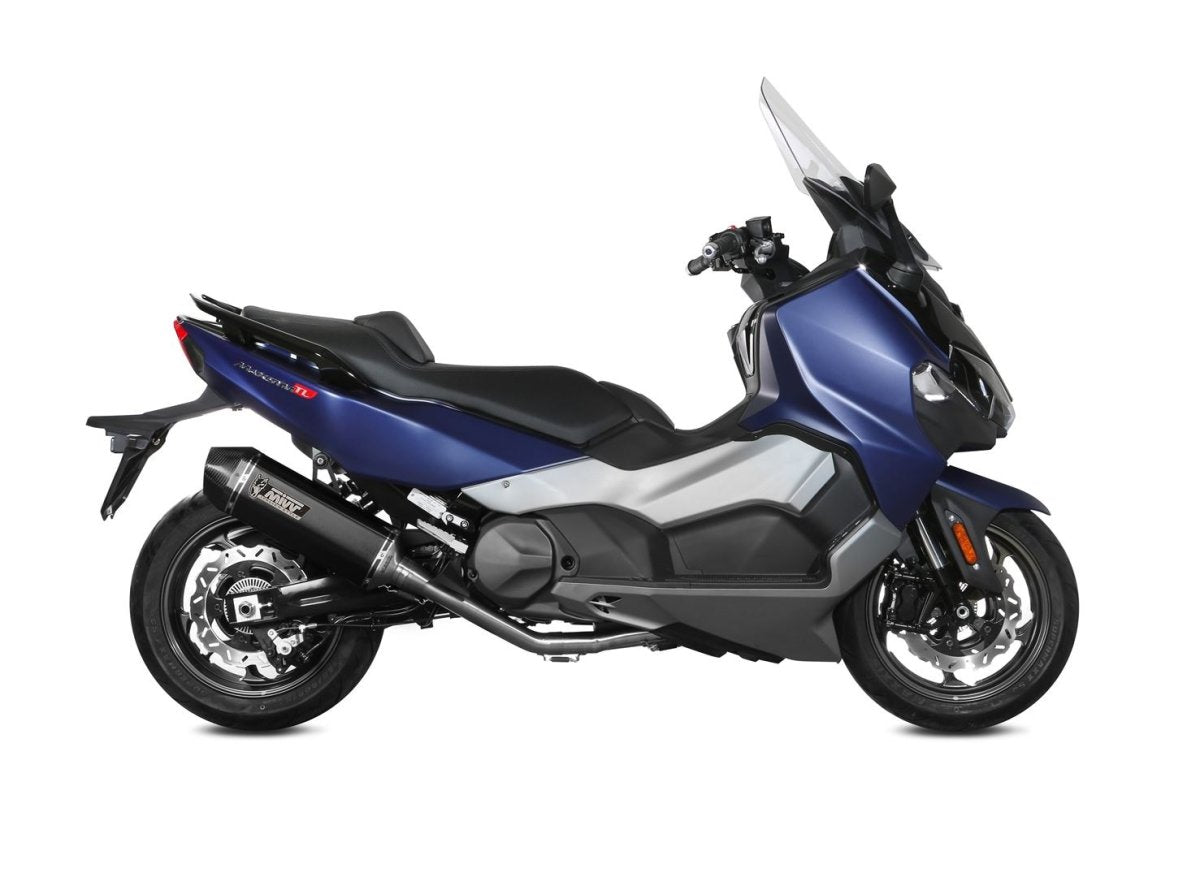 Escape completo homologado Mivv Speed Edge en Acero negro para SYM Maxsym TL 500 19-20
