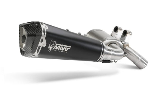 Escape homologado Mivv Delta Race en Acero negro para BMW F 900 R 20-26