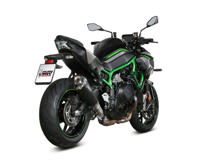 Escape homologado Mivv Delta Race en Acero negro para Kawasaki Z H2 20-24