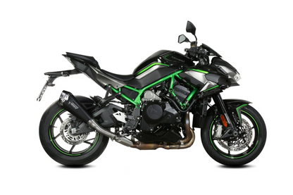 Escape homologado Mivv Delta Race en Acero negro para Kawasaki Z H2 20-24
