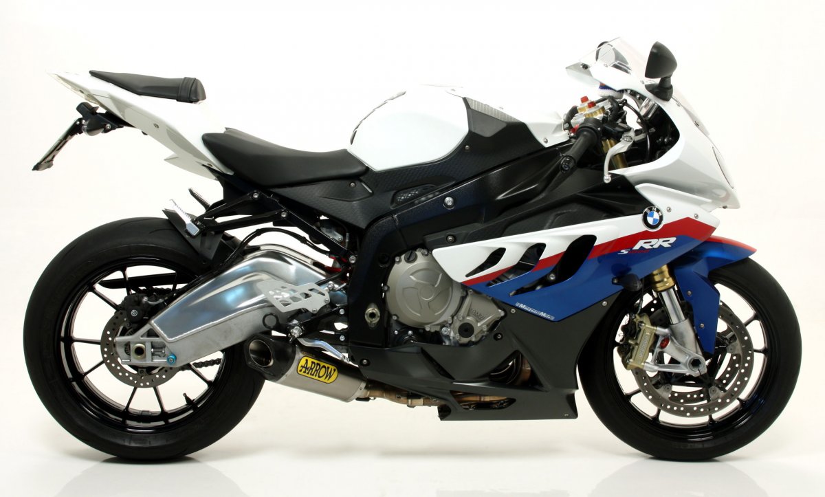 Escape completo ARROW Works no homologado en titanio con colectores en acero inoxidable para BMW S / M 1000 RR 09-14 - vista 1
