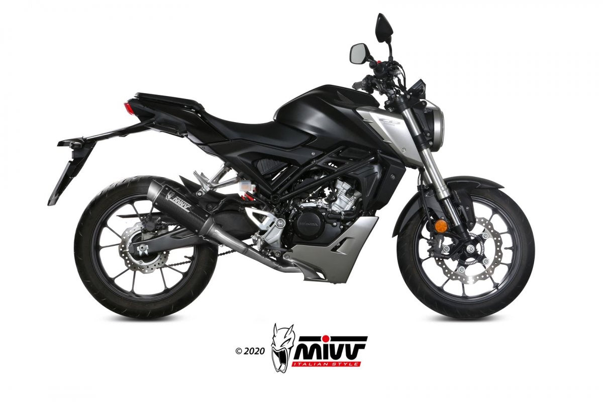 Escape completo homologado Mivv GP PRO en Carbono para Honda CB 125 R Neo Sports Café 18-20