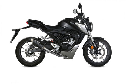 Escape completo homologado Mivv GP PRO en Acero negro para Honda CB 125 R NEO Sports Café 18-20