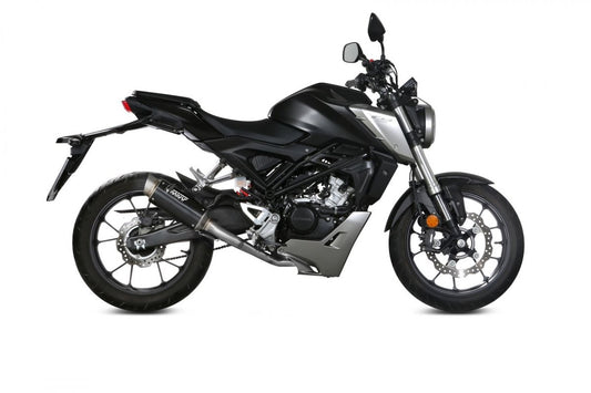 Escape completo homologado Mivv GP PRO en Acero negro para Honda CB 125 R NEO Sports Café 18-20