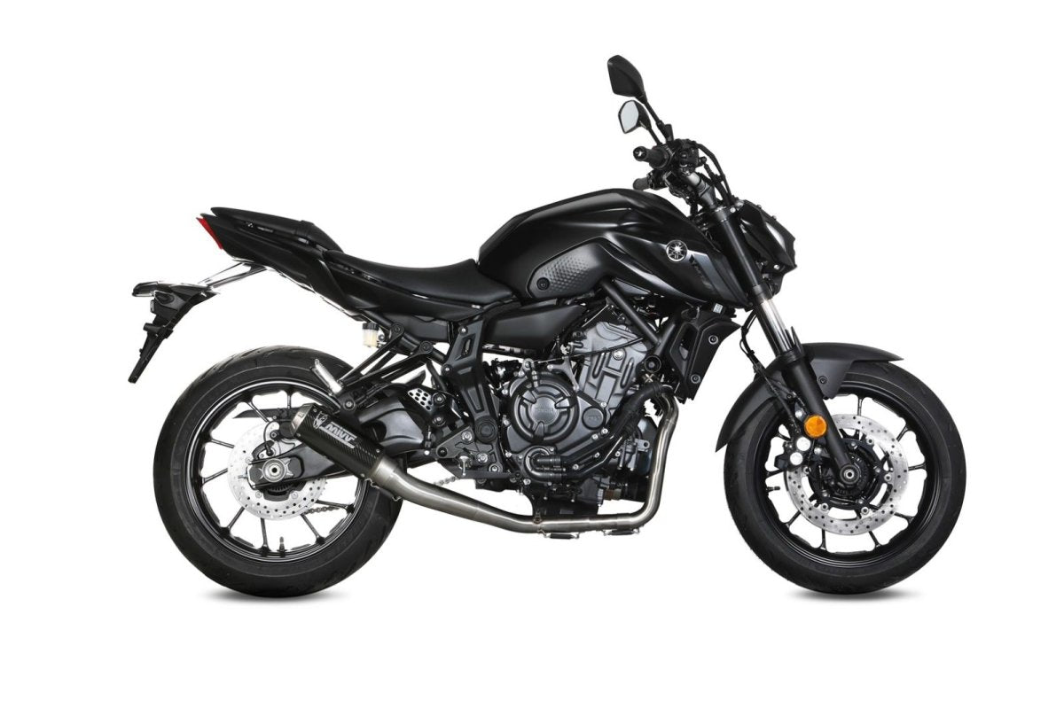 Escape completo no homologado Mivv MK3 en Carbono para Yamaha MT 07 14-24