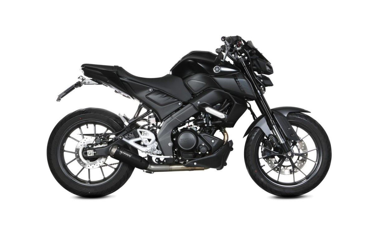 Escape completo homologado Mivv X-M1 en Acero negro para Yamaha MT 125 20-24 | YZF-R 125 19-24