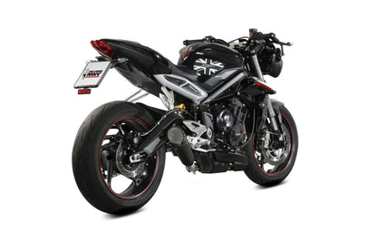 Escape no homologado Mivv X-M5 en Acero negro para Triumph Street Triple - vista 2