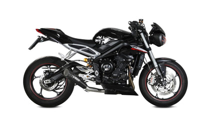 Escape no homologado Mivv X-M5 en Acero negro para Triumph Street Triple - vista 3
