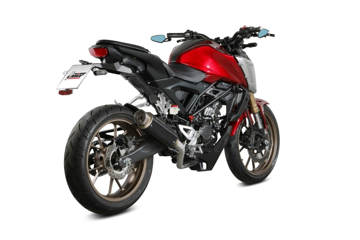 Escape completo homologado Mivv GP PRO en Acero negro para Honda CB 125 R NEO Sports Café 21-24