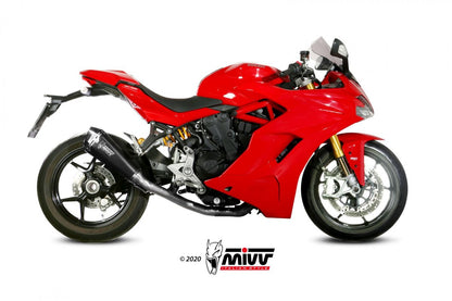 Escape homologado Mivv Delta Race en Acero negro para Ducati Supersport 939 / 950 17-20