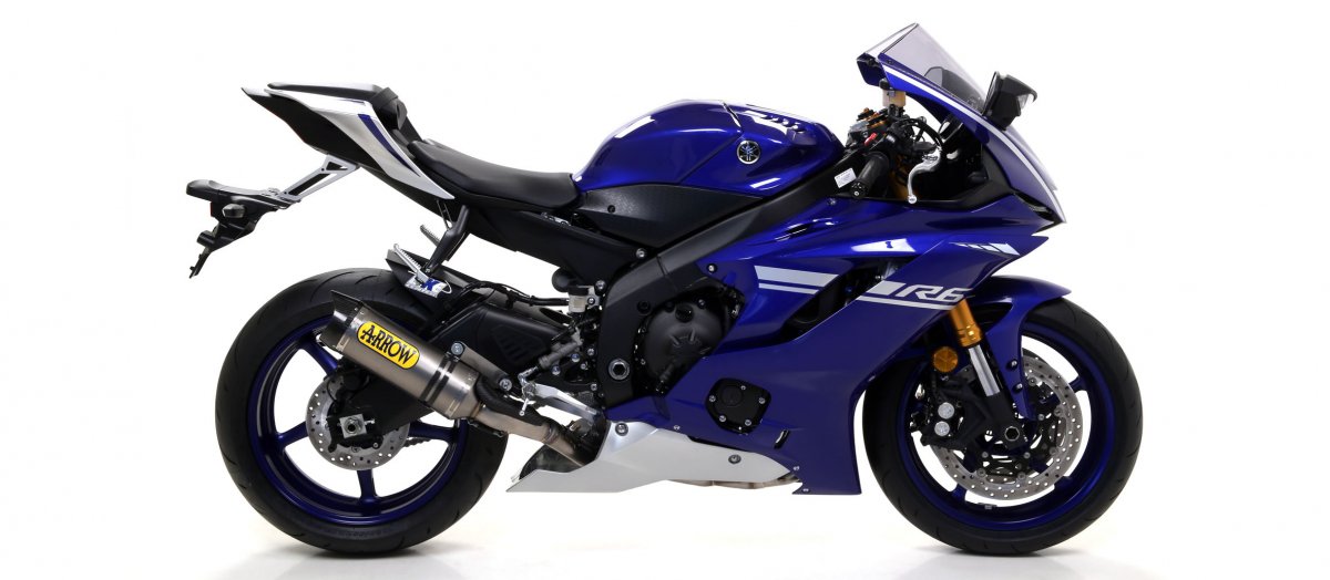 Escape completo Arrow Thunder no homologado en titanio para YAMAHA YZF 600 R6 17-20 - vista 1