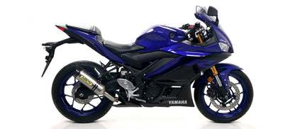 Escape completo ARROW Thunder no homologado en titanio con colectores en acero inoxidable para YAMAHA YZF R3 2018 - vista 1