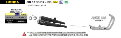 Colectores ARROW no homologados en acero inoxidable para HONDA CB 1100 /EX 14-16 | CB 1100 / RS 17-20 - vista 2
