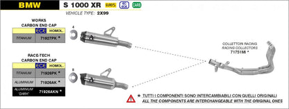 Colectores ARROW no homologados en acero inoxidable para BMW S 1000 XR 20-26 - vista 2