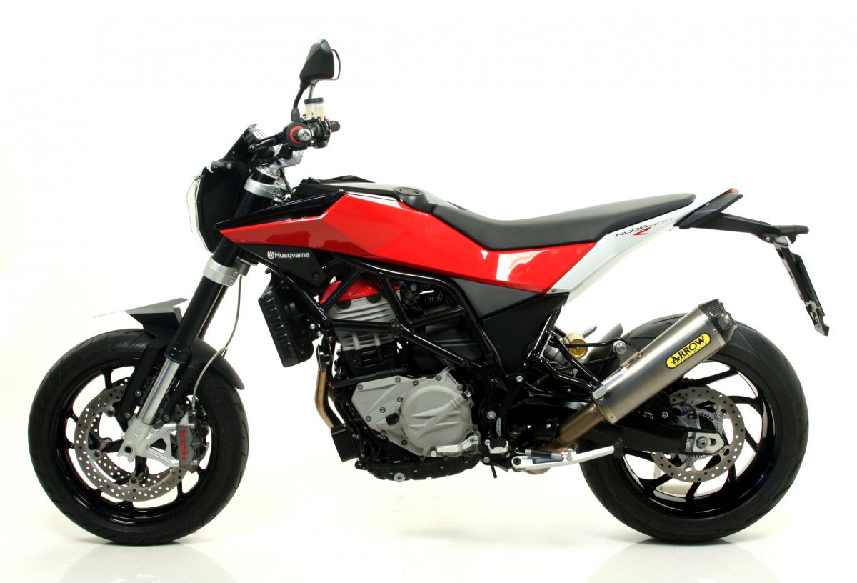 Escape ARROW Works homologado en titanio para HUSQVARNA NUDA 900 12-13 - vista 1