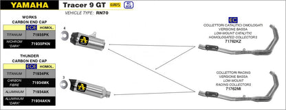Escape ARROW Thunder homologado en carbono para YAMAHA TRACER 9 / 900 / GT 21-24 - vista 2