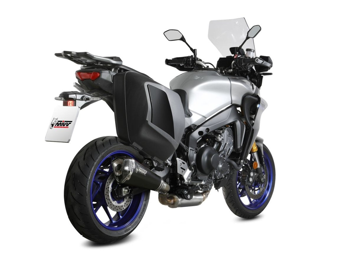 Escape completo homologado Mivv Delta Race en Acero negro para Yamaha Tracer 9 / 900 / GT 21-24